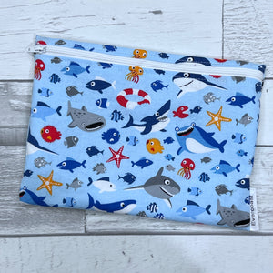 Ocean Sharks XL Bag/Makeup Bag