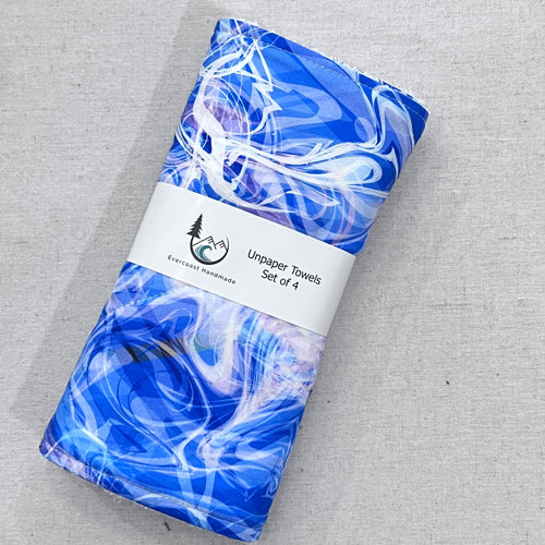 Smoky Blue Unpaper Towels - Set of 4