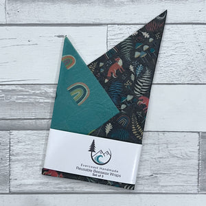 Treeline Fox Beeswax Wraps – Classic Set of 3