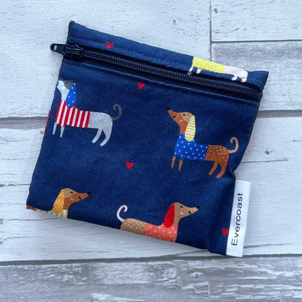 Daschunds in Sweaters Reusable Mini Snack Bag