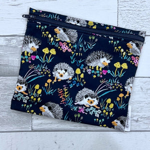 Navy Hedgehog Reusable Sandwich Bag