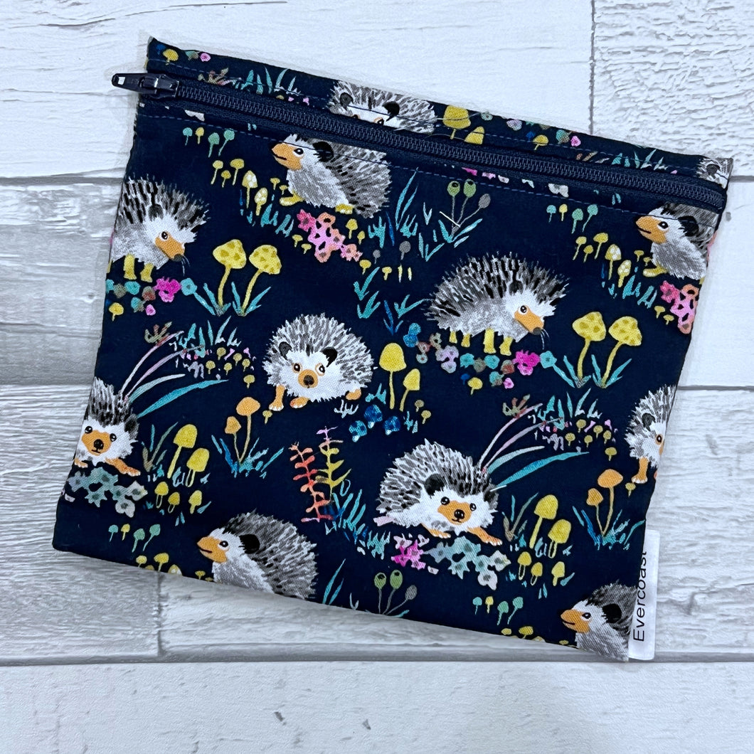 Navy Hedgehog Reusable Sandwich Bag