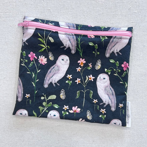 Floral Owl Reusable Sandwich Bag