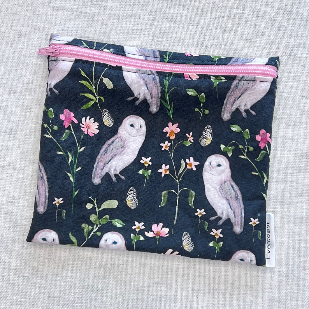 Floral Owl Reusable Sandwich Bag