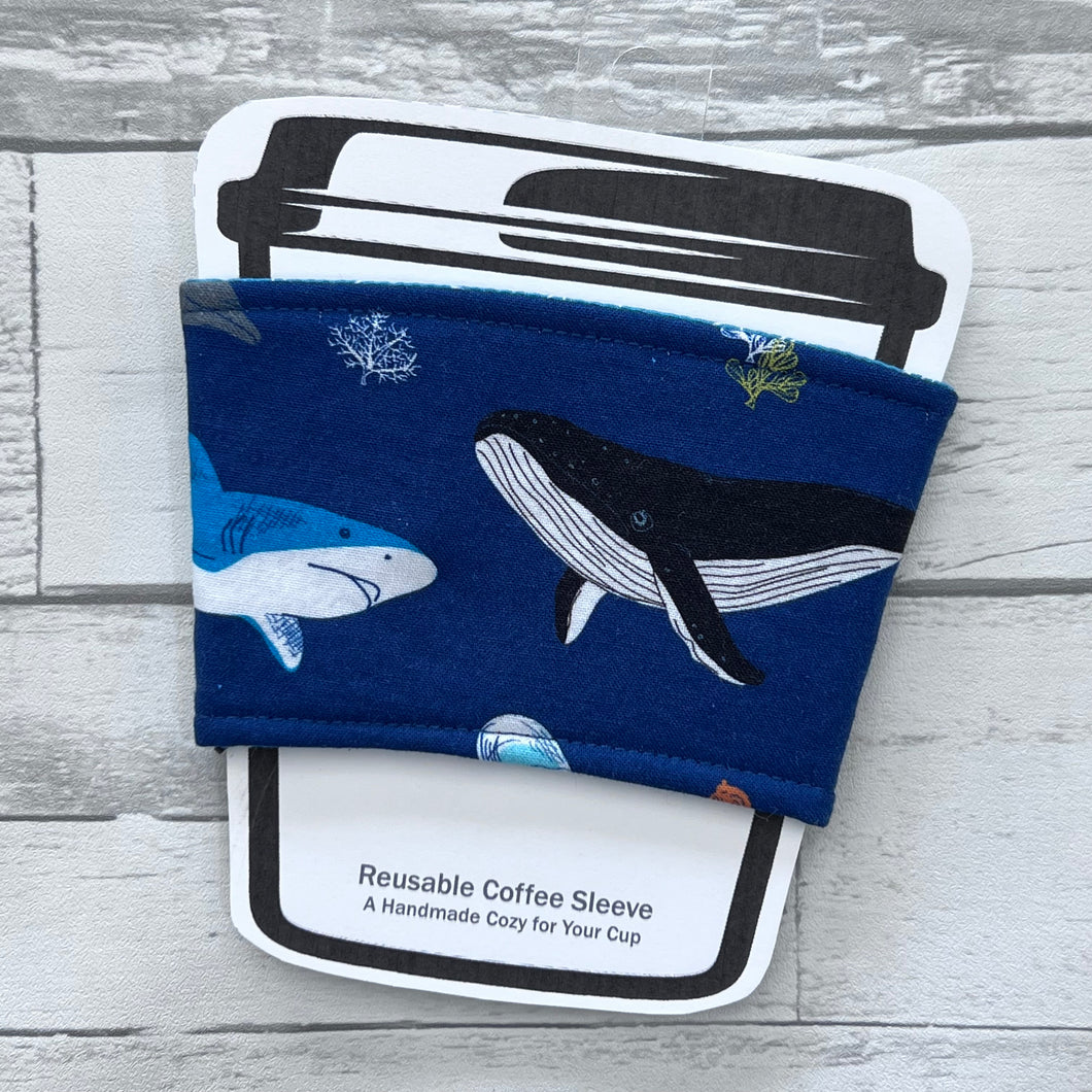 Ocean Animals Reusable Coffee Sleeve