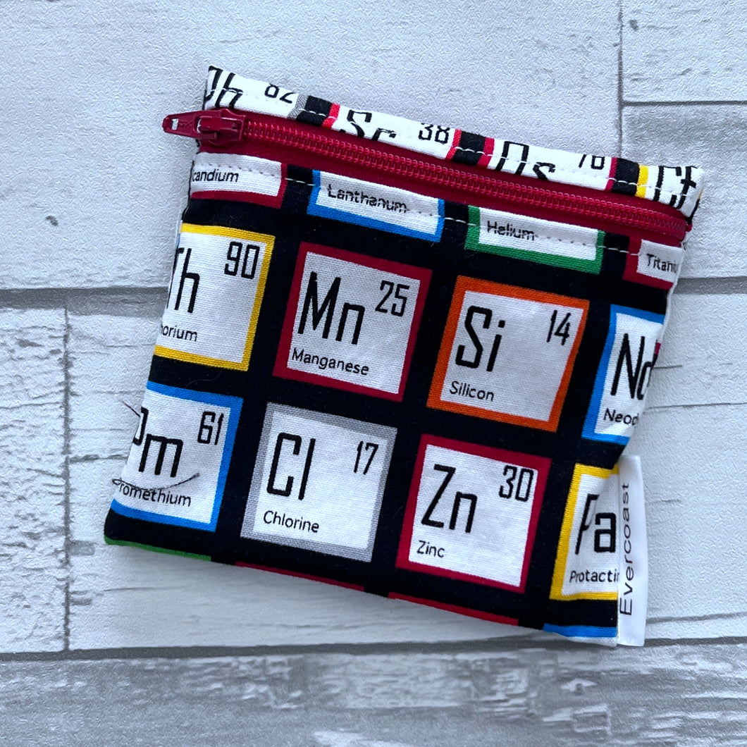Periodic Table Reusable Mini Snack Bag