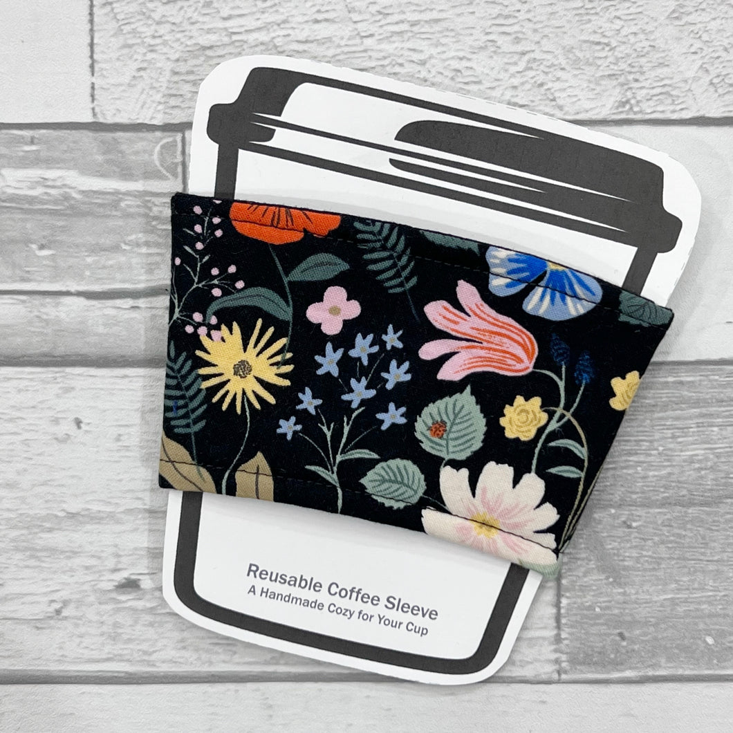 Strawberry Floral Reusable Coffee Sleeve