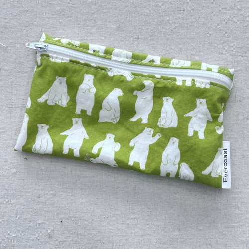 Bears on Lime Reusable Snack Bag