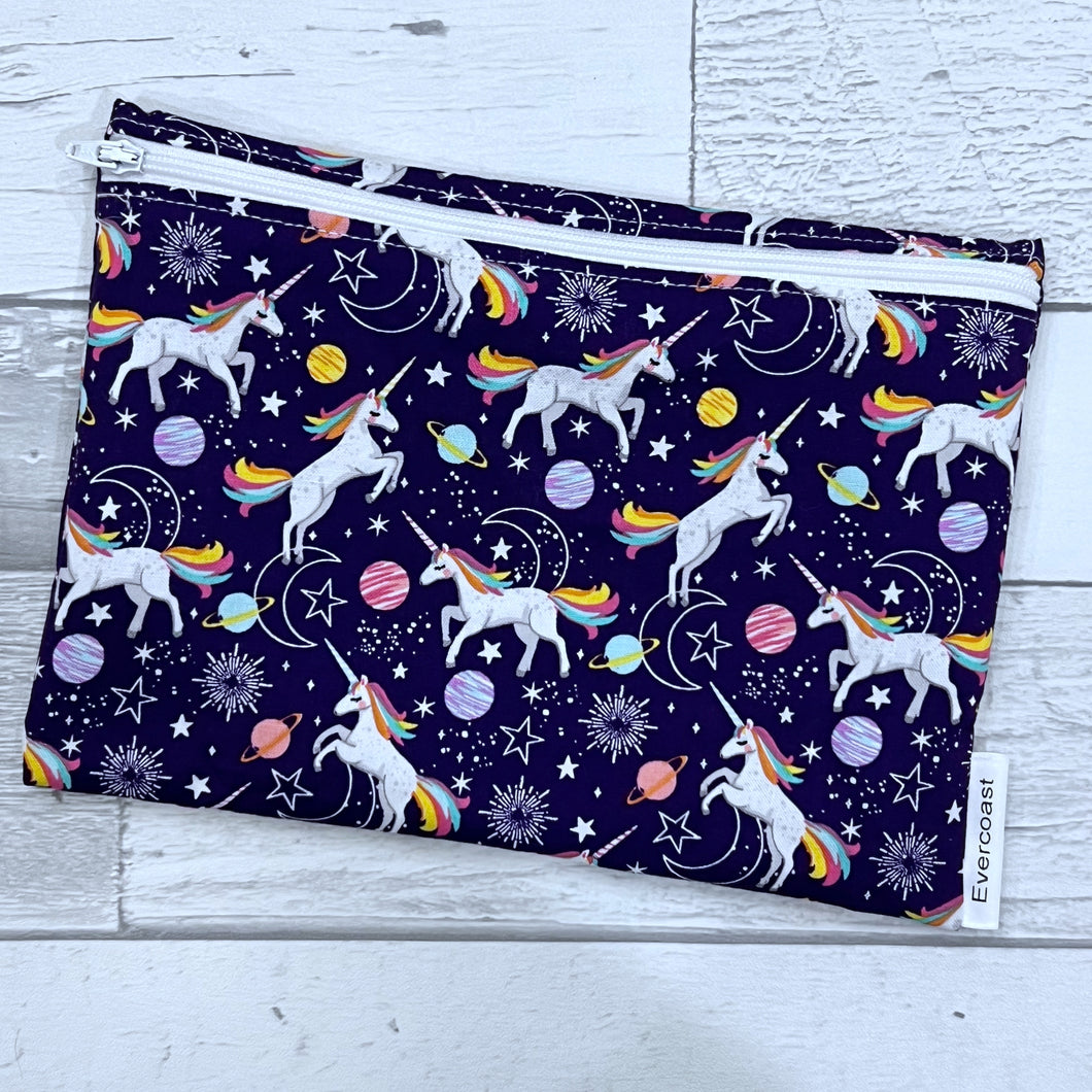 Purple Unicorn XL Bag/Makeup Bag