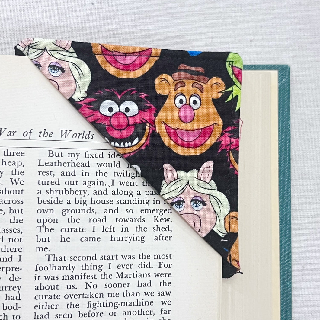 Puppets on Black Corner Bookmark
