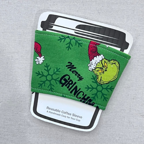 Merry Grinchmas Reusable Coffee Sleeve