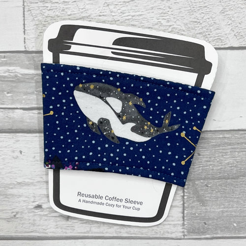 Cosmic Whale Reusable Coffee Sleeve