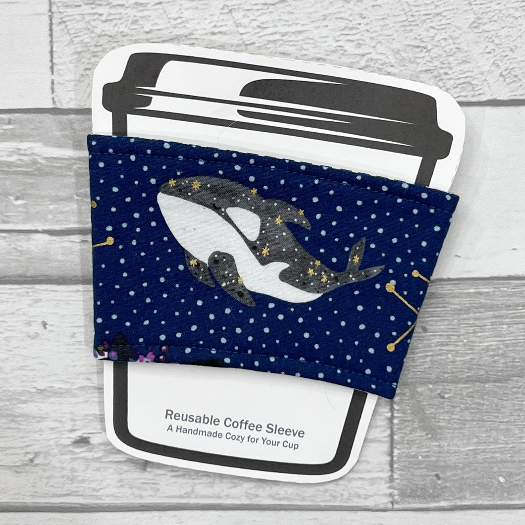 Cosmic Whale Reusable Coffee Sleeve