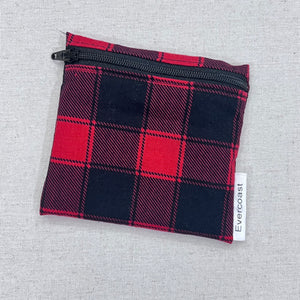 Large Plaid Reusable Mini Snack Bag
