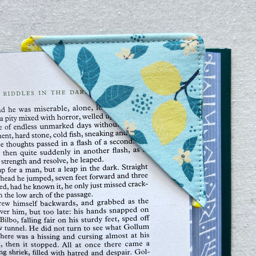 NB Lemons on Mint Corner Bookmark