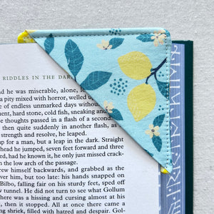 NB Lemons on Mint Corner Bookmark