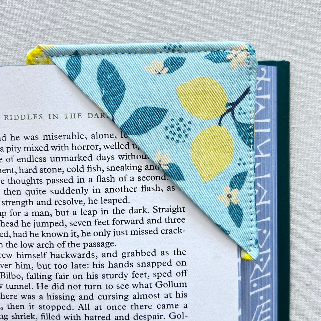 NB Lemons on Mint Corner Bookmark