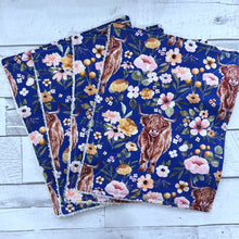 Load image into Gallery viewer, Highland Cow Unpaper Towels - Set of 4