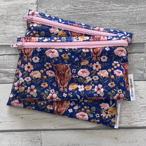 Highland Cow Reusable Snack Bag Set