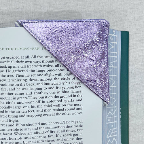 Metallic Purple Corner Bookmark