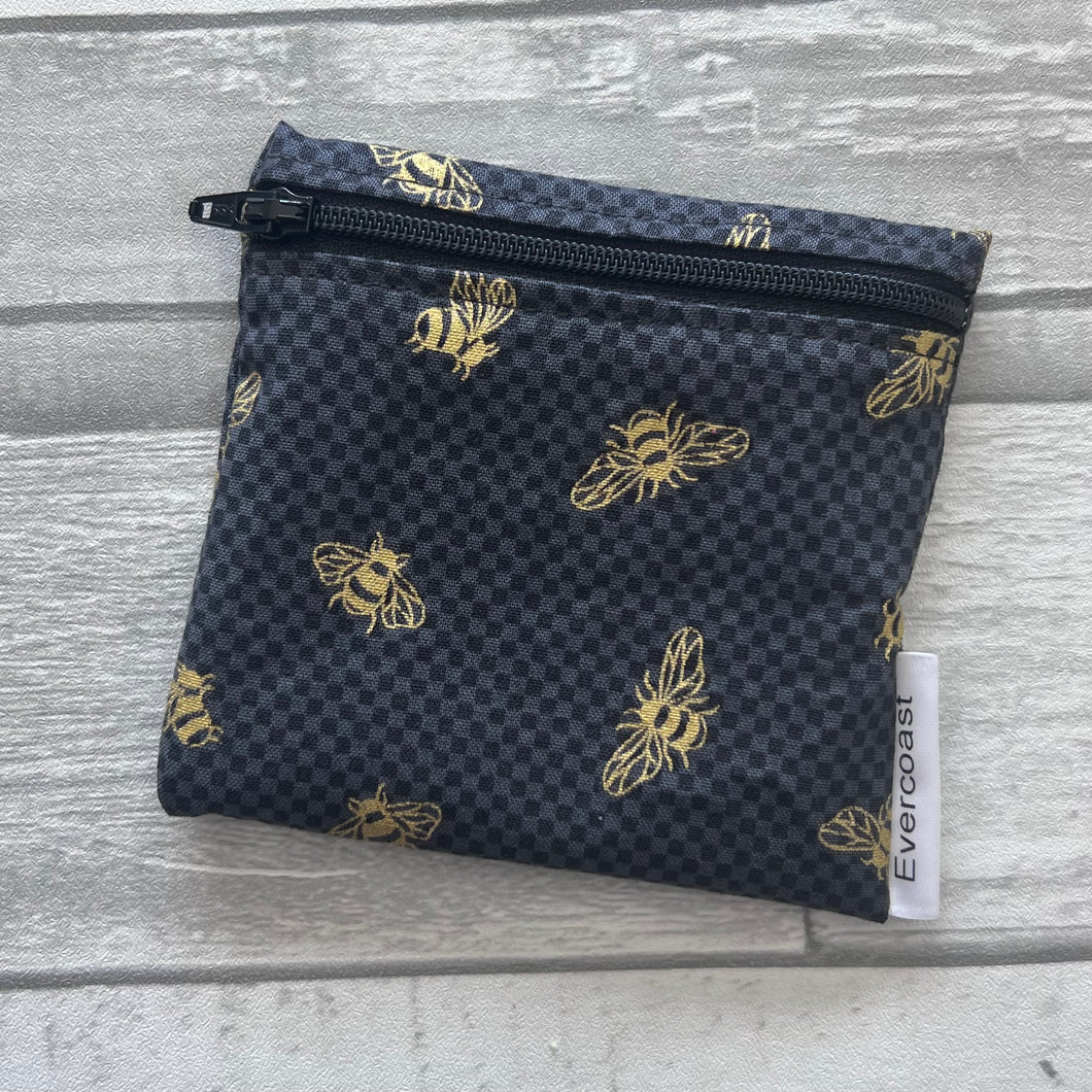 Charcoal Bee Reusable Mini Snack Bag