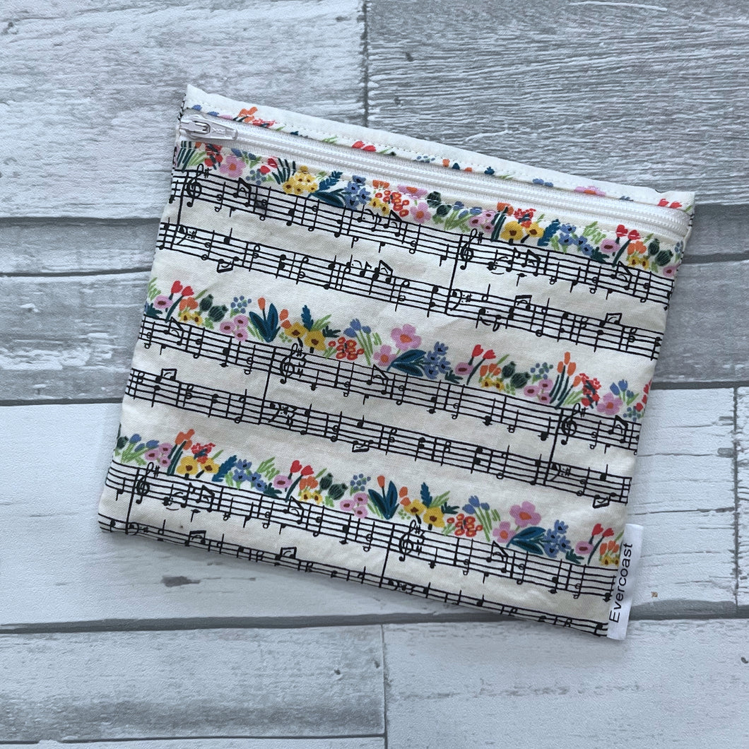 Floral Music Reusable Sandwich Bag