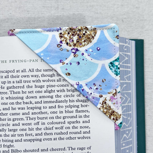 Gold and Pastel Scales Corner Bookmark