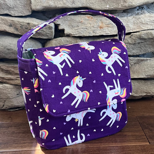 Purple Unicorn Original Boxy Insulated Lunch Bag