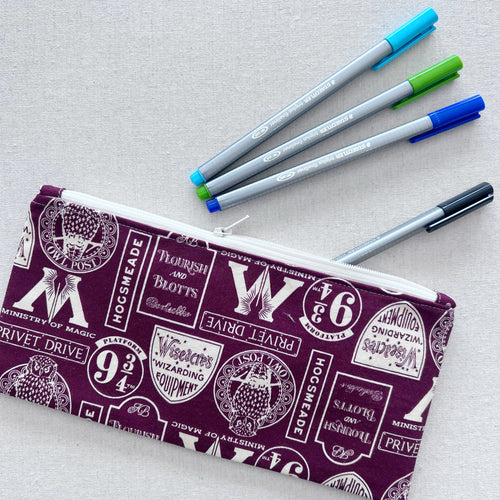 Maroon HP Symbols Pencil Case