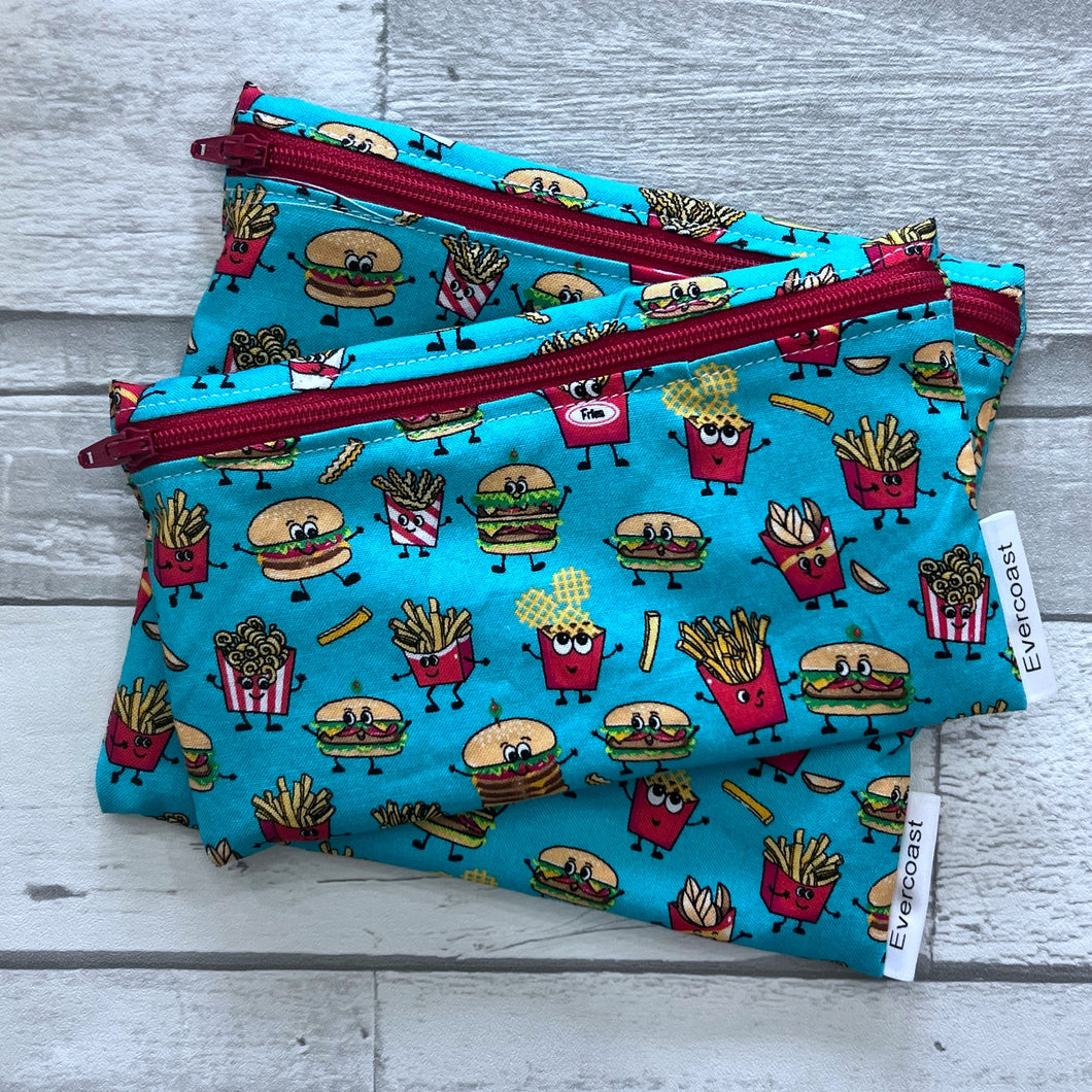 Fast Food Reusable Snack Bag Set