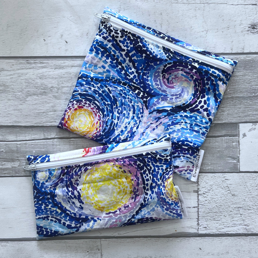 Starry Night Reusable Snack Bag Set