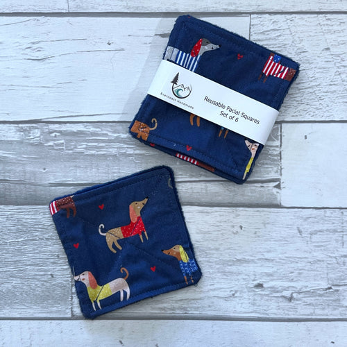 Daschunds Reusable Facial Squares