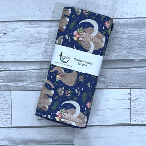 Floral Mammoth Unpaper Towels - Set of 4