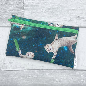 Galaxy Pickle Cat Reusable Snack Bag