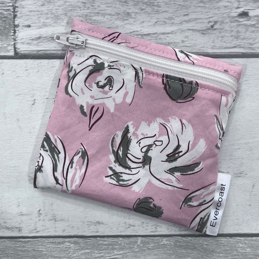All is Well Pink Floral Reusable Mini Snack Bag