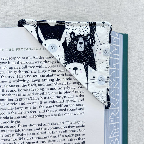 Black and White Animals Corner Bookmark