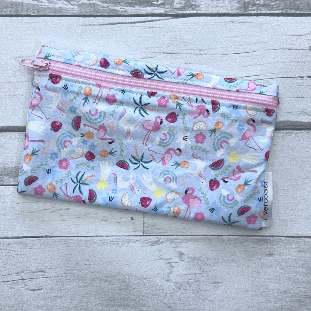 Summer Flamingos Reusable Snack Bag