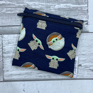 Baby Alien on Navy Reusable Mini Snack Bag