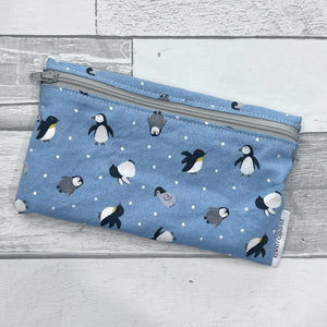Tossed Penguins Reusable Snack Bag