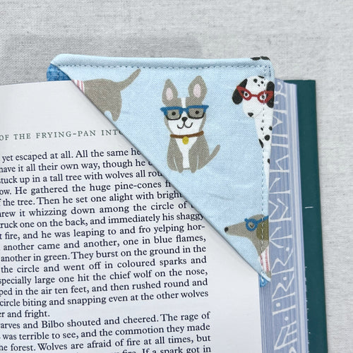 Dogs in Glasses Corner Bookmark