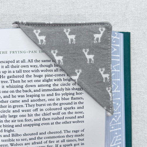 Taupe Deer Corner Bookmark