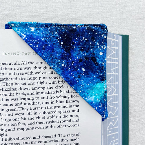 Blue Galaxy Corner Bookmark