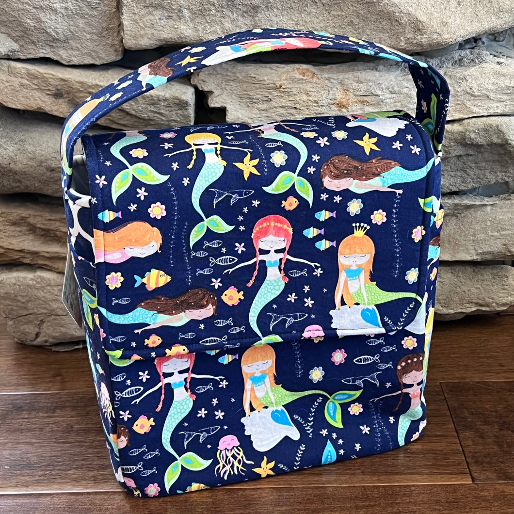 Sparkle Mermaid Large Boxy Insulated Lunch Bag