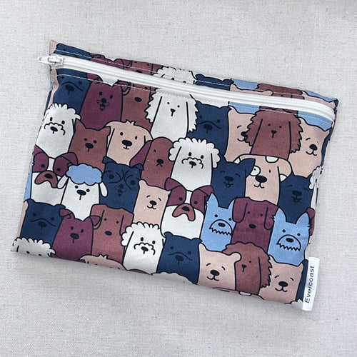 Stacked Dogs XL Bag/Makeup Bag