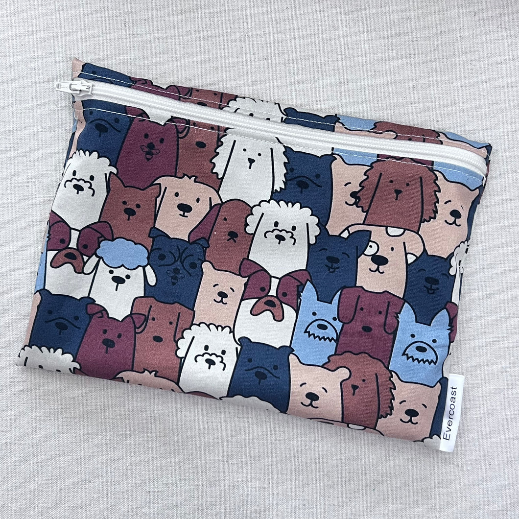 Stacked Dogs XL Bag/Makeup Bag