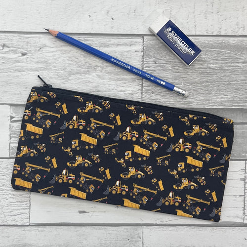 Construction on Black Pencil Case
