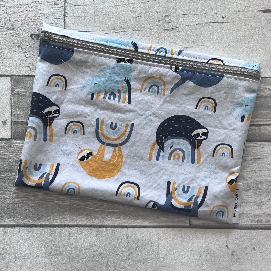 Rainbow Sloth XL Bag/Makeup Bag