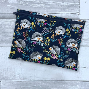 Navy Hedgehog XL Bag/Makeup Bag