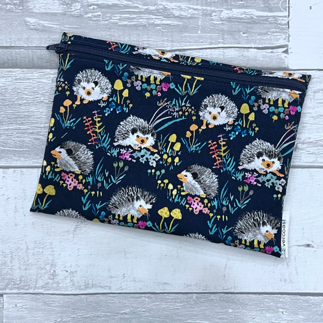 Navy Hedgehog XL Bag/Makeup Bag