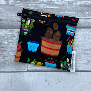 Smiling Veggie Bins Reusable Mini Snack Bag
